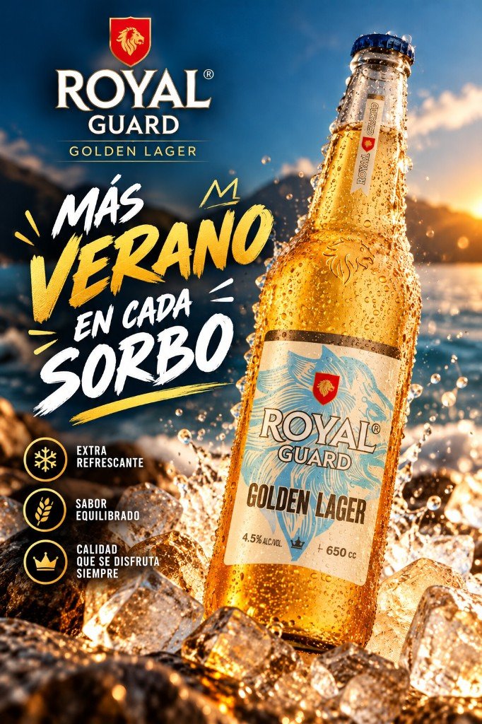 Royal Guard Golden Lager. Más verano en cada sorbo